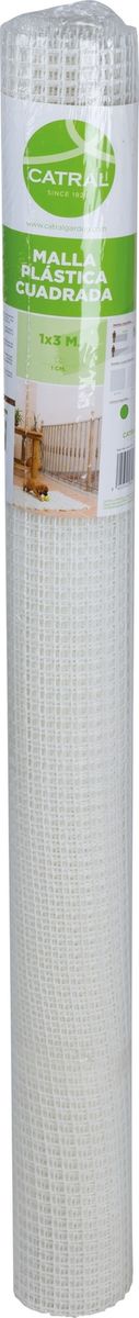 Grillage rouleau polyethylene blanc, H.1 x L.3 m, maille H.10 x l.10 mm