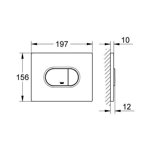 Arena Cosmopolitan Plaque de commande WC 38858P00 - GROHE