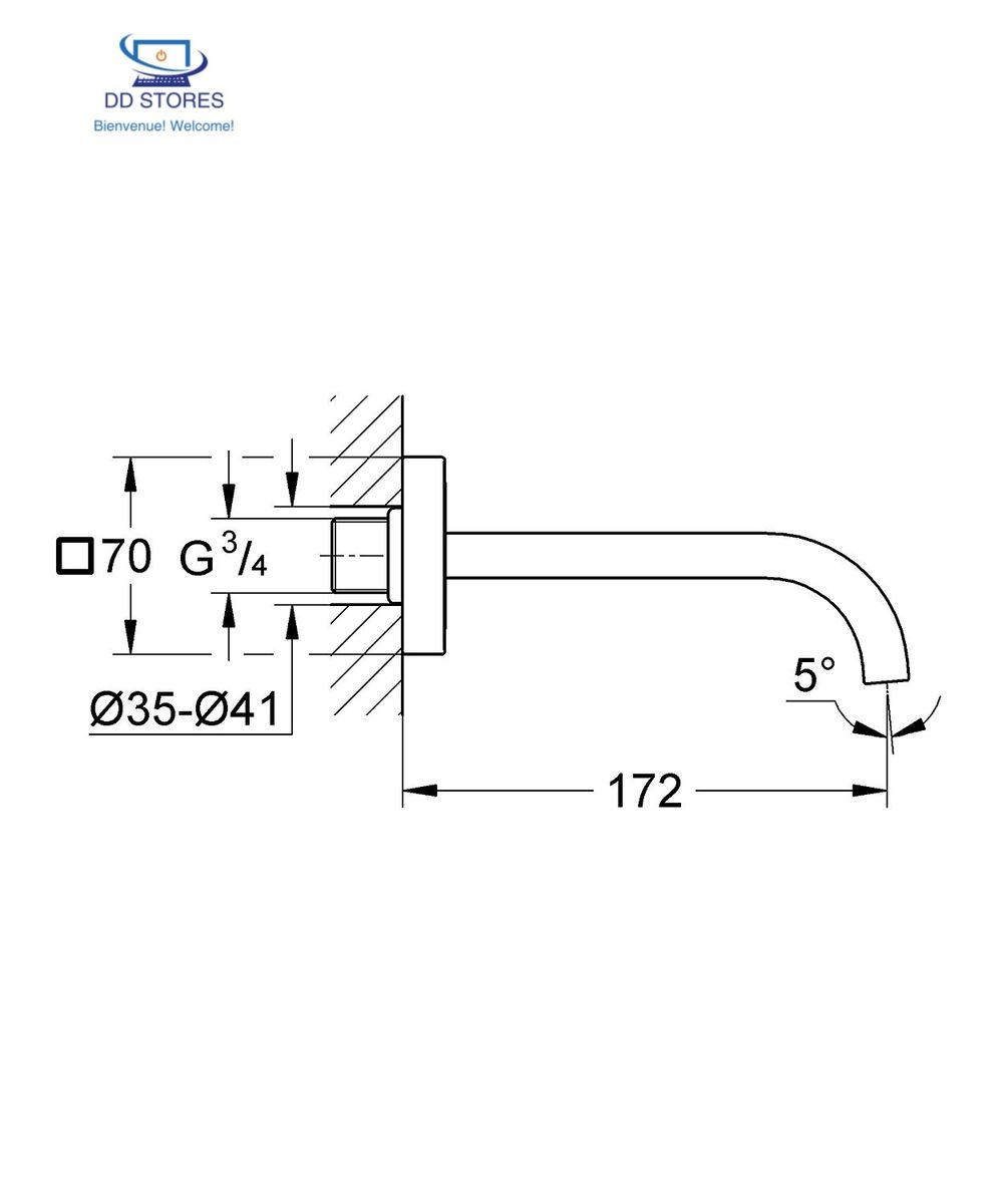 Allure Grohe 13264000 Expose, Bec 172 Mm, Avec Mousseur, Chrome