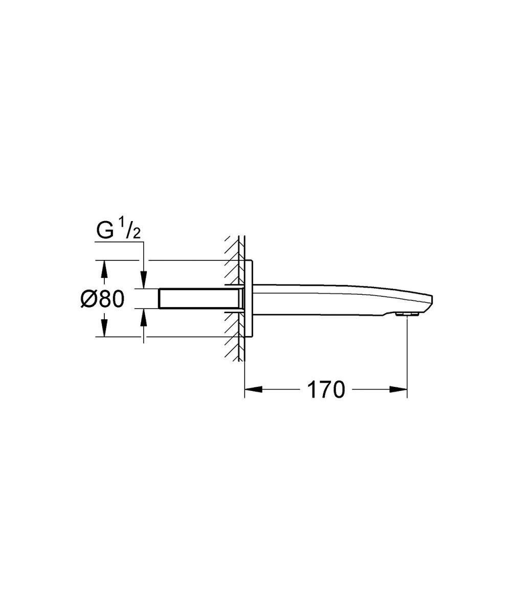 Bain Grohe Match0 Eurostyle Cosmopolitan , Saillie 170 Mm, 13276002