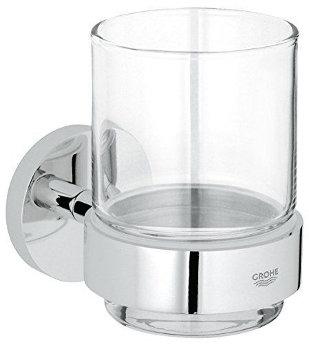 Grohe Essentials Verre En Cristal Avec Support, Chrome (40447001)