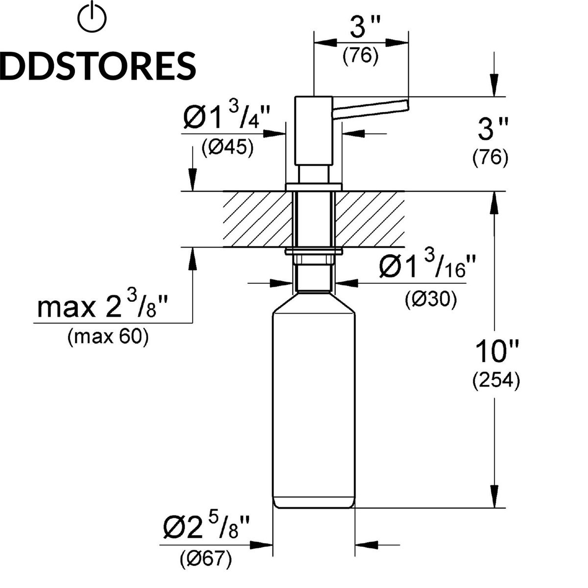 Distributeur de savon Cosmopolitan GROHE Supersteel (40535DC0)