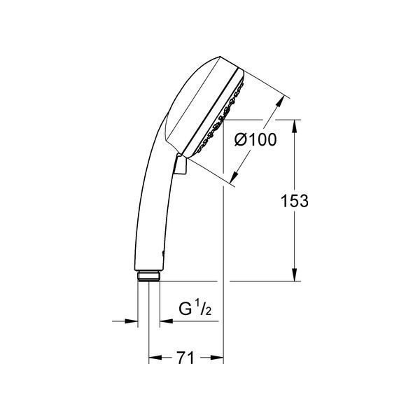 Grohe Tempesta Cosmopolitan 100 - Handbrause mit 4 Strahlarten chrom
