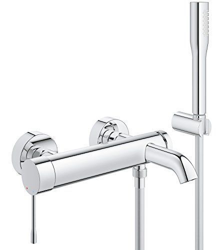 Grohe Essence Nouveau Mitigeur 33628001 Chrome, Montage Mural, Avec Garniture De Douche