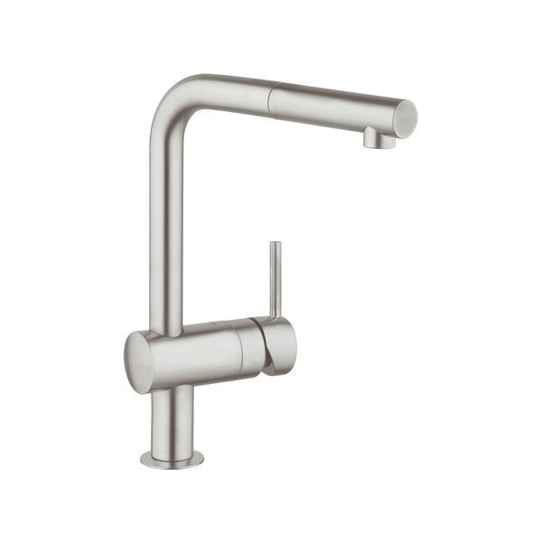 Mitigeur Evier Grohe Minta 32168dc0 - Douchette Extractible - Bec L - Supersteel