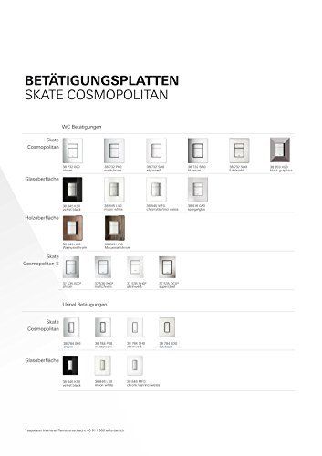 Grohe Skate Cosmopolitan - Plaque de commande WC montage horizontal ou vertical chrome mat