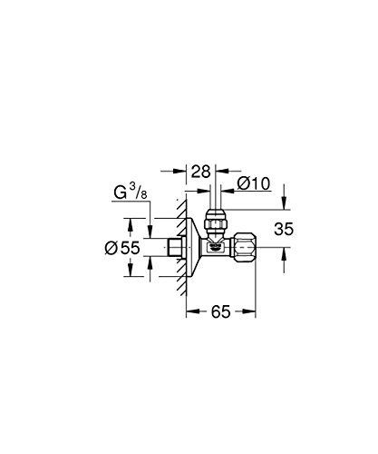 GROHE Robinet d'Arret 3/8Pouces 22053000 (Import Allemagne)