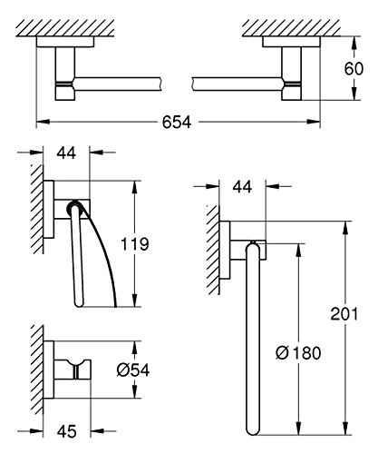 Grohe Les essentiels Set d'accessoires (40776001)