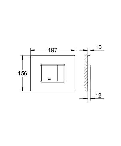 Skate Cosmopolitan Plaque de commande en acier Inox (38776SD0) - GROHE