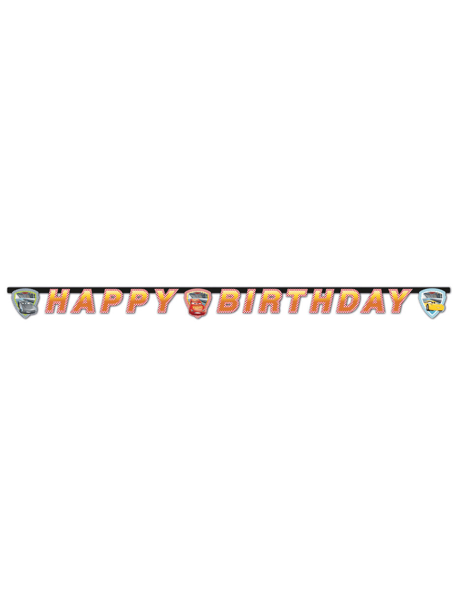 1 Guirlande Happy Birthday Cars 3