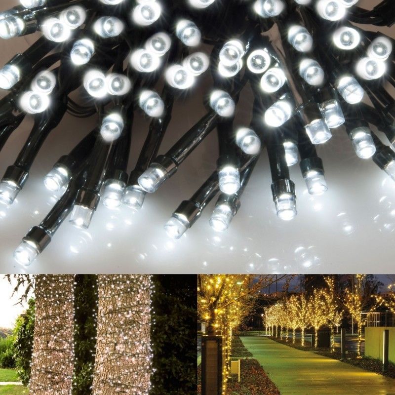 Guirlande Solaire 200 Led Blanches Decorative