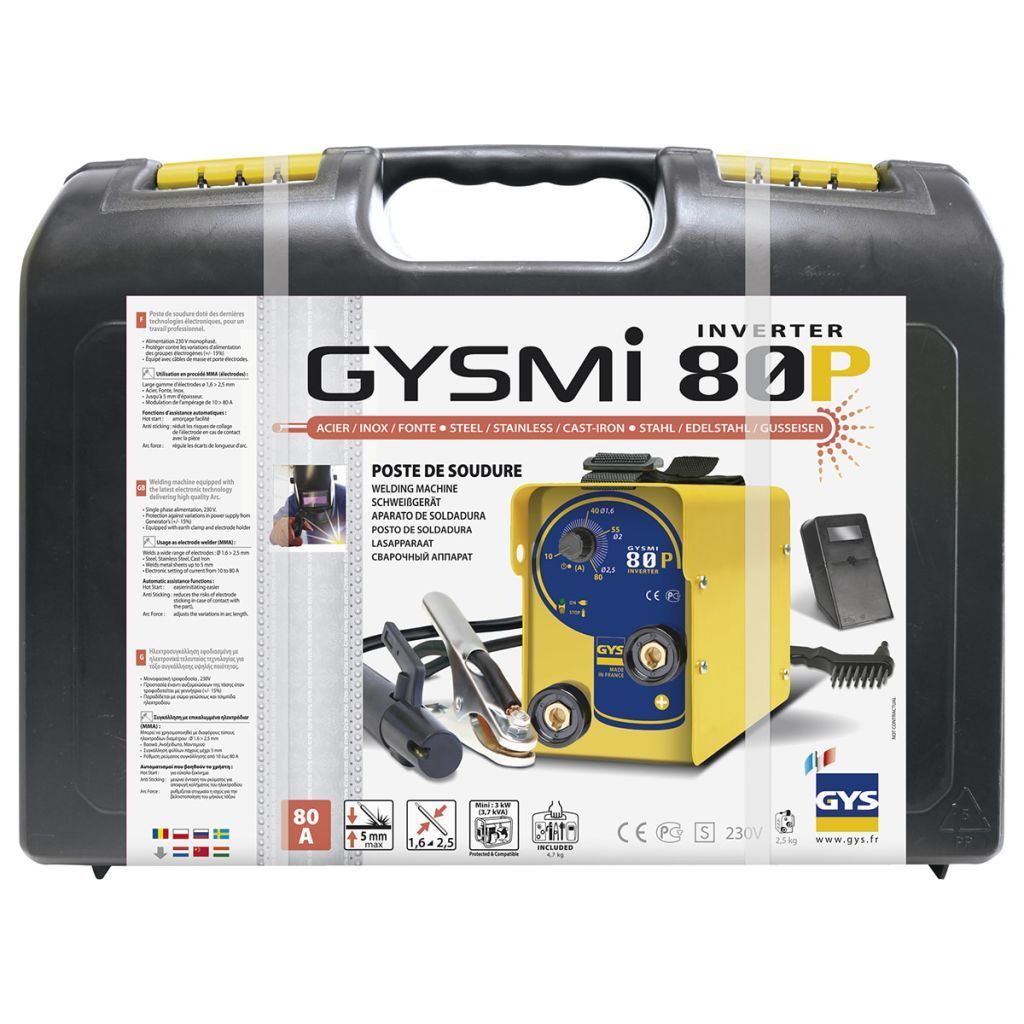 Gys Gysmi 80p - Poste A Souder Inverter (mma) - A Courant Continu (dc) - Mallette