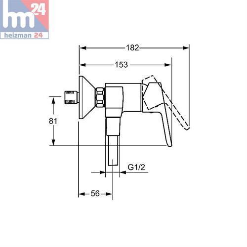 Hansaprimo Douche Hansa 49450103 Hansaprimo Chrome