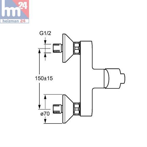 Hansaprimo Douche Hansa 49450103 Hansaprimo Chrome