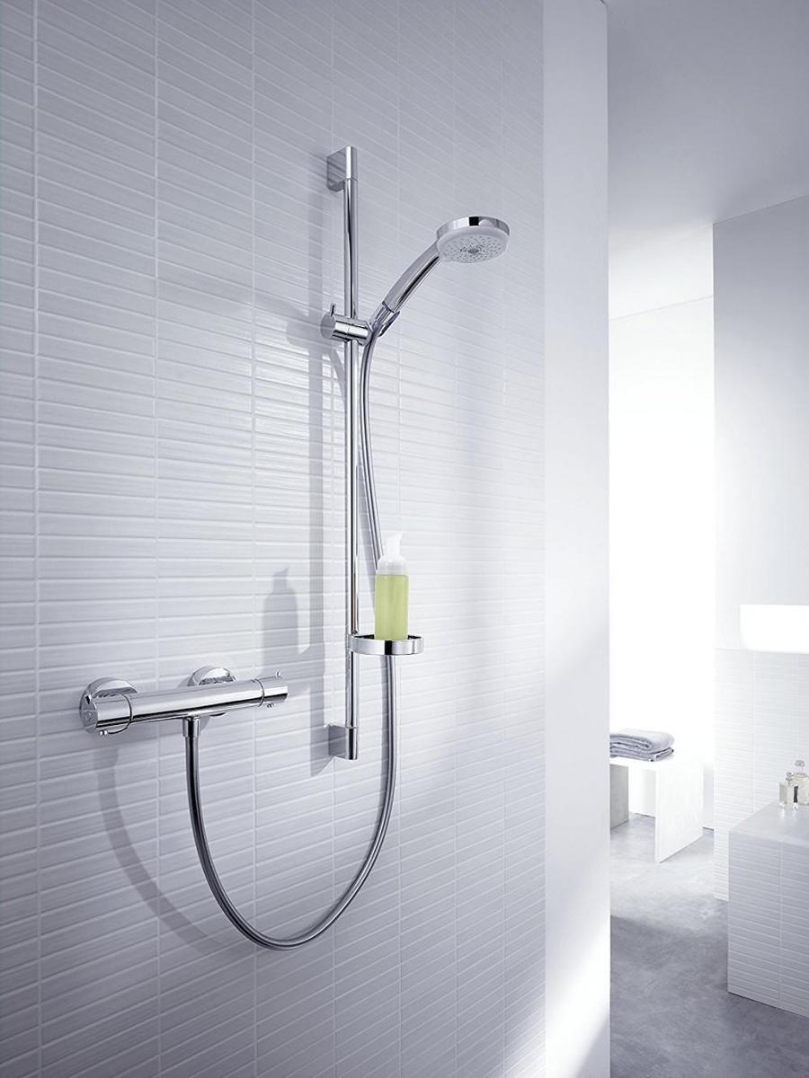 Hansgrohe 27085000 Ensemble De Douche Combi Colonne Croma 100 + Mitigeur Thermostatique Multi Ecostat 1001 Sl
