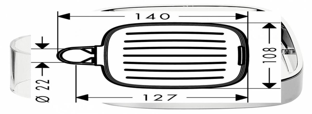 Porte-savon - Hansgrohe - Casetta - Chrome - Metal - Simple
