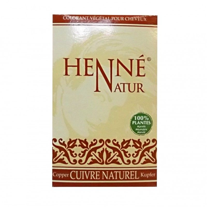 Hennedrog Henne Nature Cuivre Naturel Coloration Vegetale 90 G - Boîte 90 G