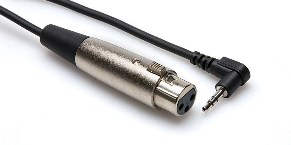Hosa XVS-101F Cable XLR3F vers TRS RA pour Microphone Noir