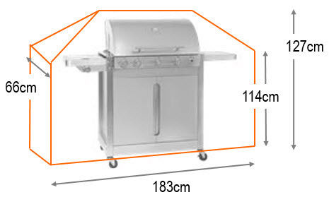 Housse pour barbecue capot XXL183x127cm gamme confort