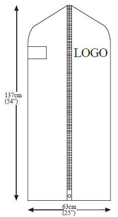 Housse respirante pour vetements format long noir