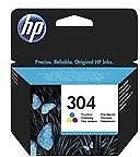 Hp 304 Cartouche D Encre Trois Couleurs Authentique, Rendement Standard, Cyan, Magenta, Jaune, Encre A Colorant, 2 Ml, 1 Piece(s), 100 Pages N9k05ae