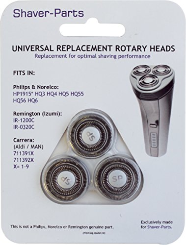 Tetes De Rasage Philips Lot De 3 Double Bague Compatible Norelco