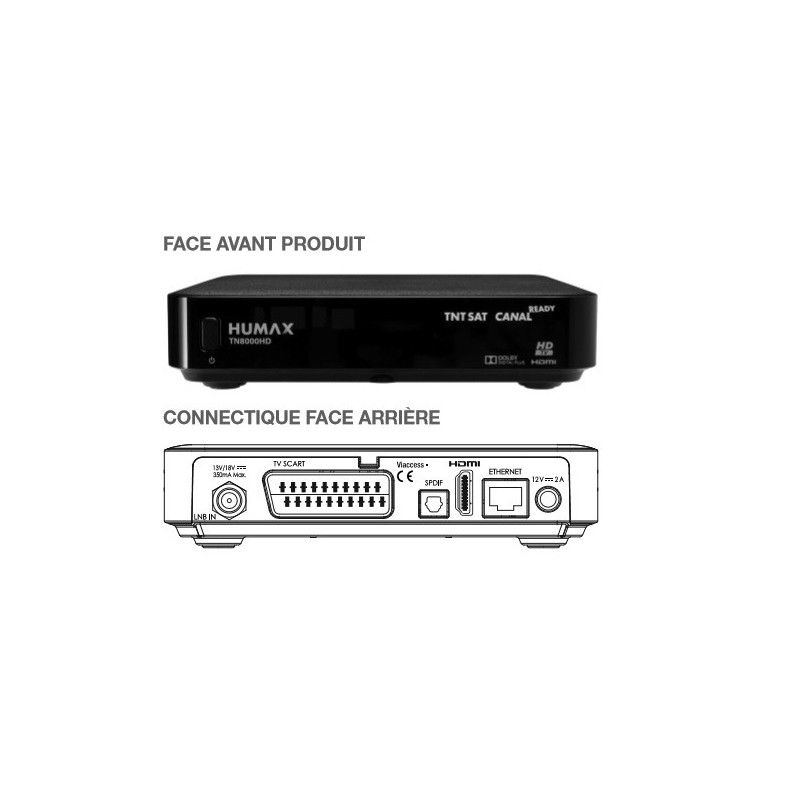 HUMAX TN8000HD Recepteur satellite TNTSAT HD (vendu sans carte)