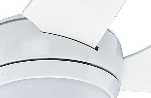 Ventilateur De Plafond Sonic Blanc Et Pales Blanches, Silencieux, 132 Cm