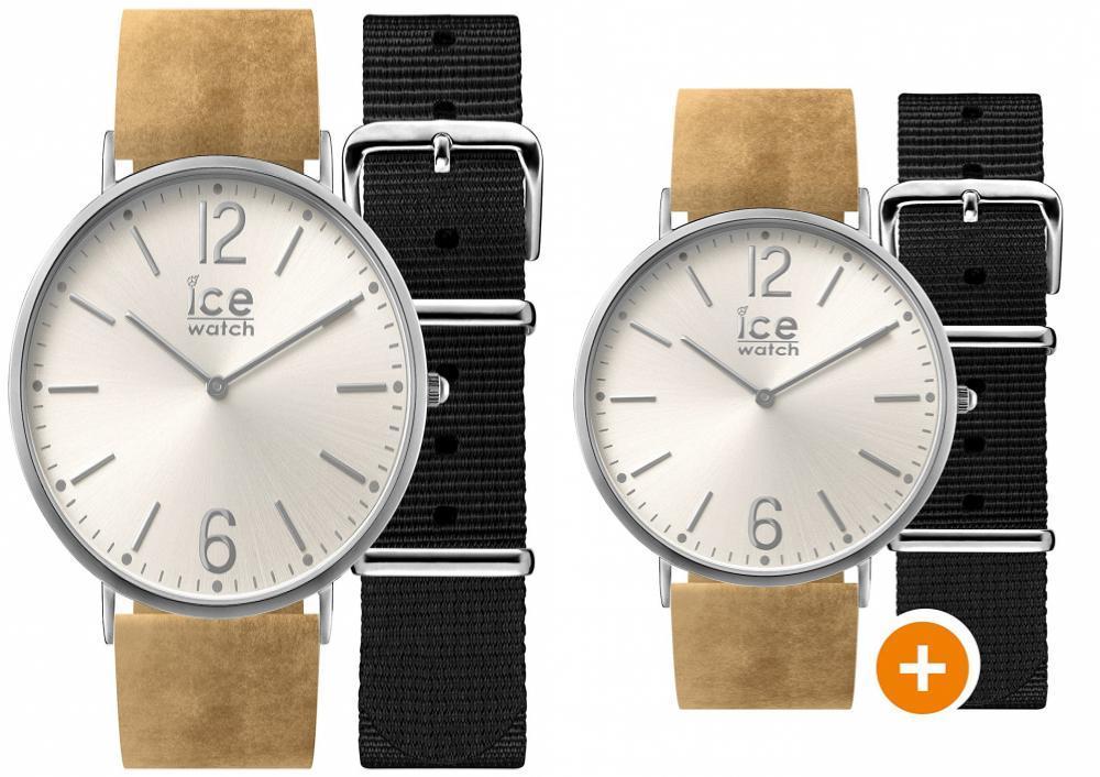 Ice-watch - City Belfast - Montre Beige Mixte Avec Bracelet En Cuir - 001388 (small)