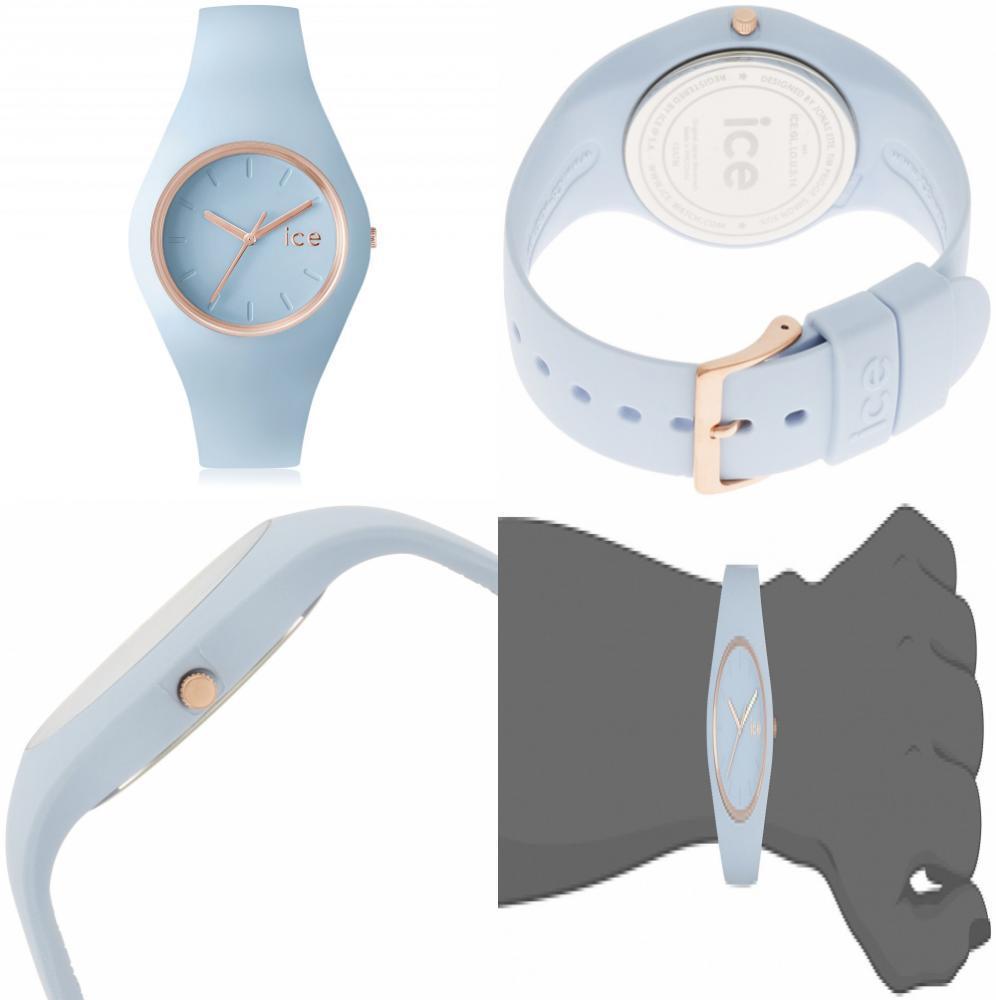 Ice-watch - Ice Glam Pastel Lotus - Montre Bleue Pour Femme Avec Bracelet En Silicone - 001063 (small)