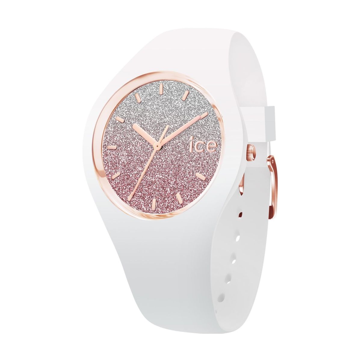 Ice-watch - Ice Lo White Pink - Montre Blanche Pour Femme Avec Bracelet En Silicone - 013431 (medium)