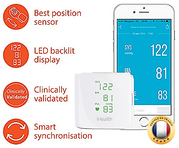 Ihealth Wireless Blood Pressure Wrist Monitor Tensiomet