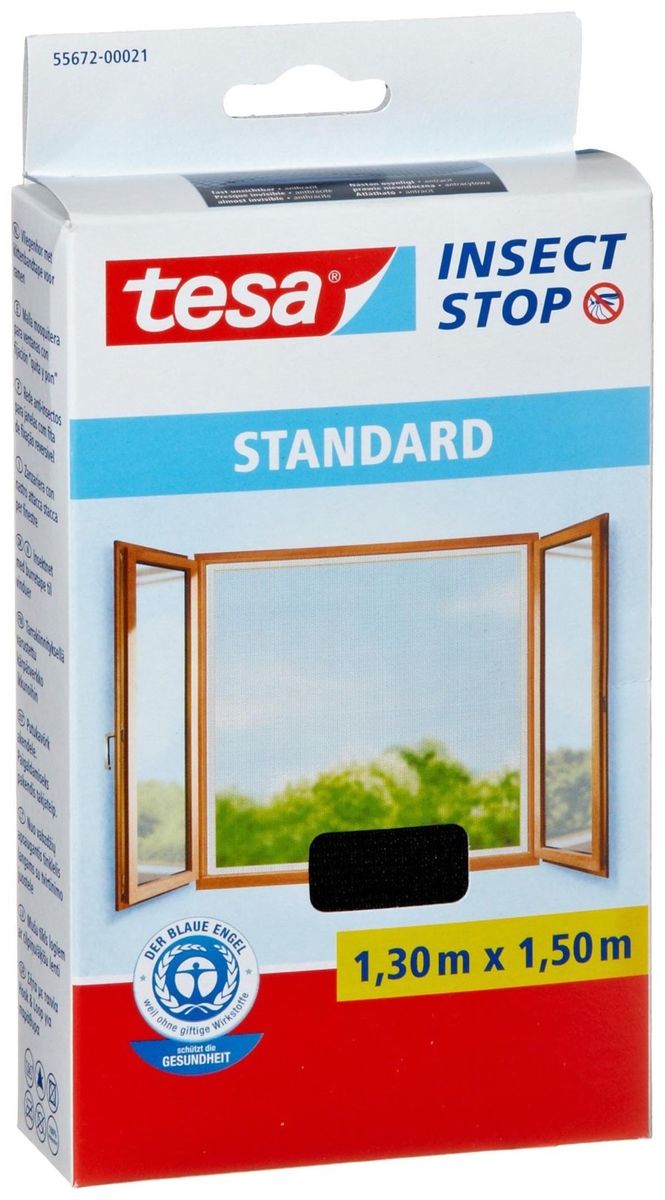 Moustiquaire - Tesa - 1.3m X 1.5m - Fixation Auto Agrippante - Fibre De Verre - Resistante Aux Uv