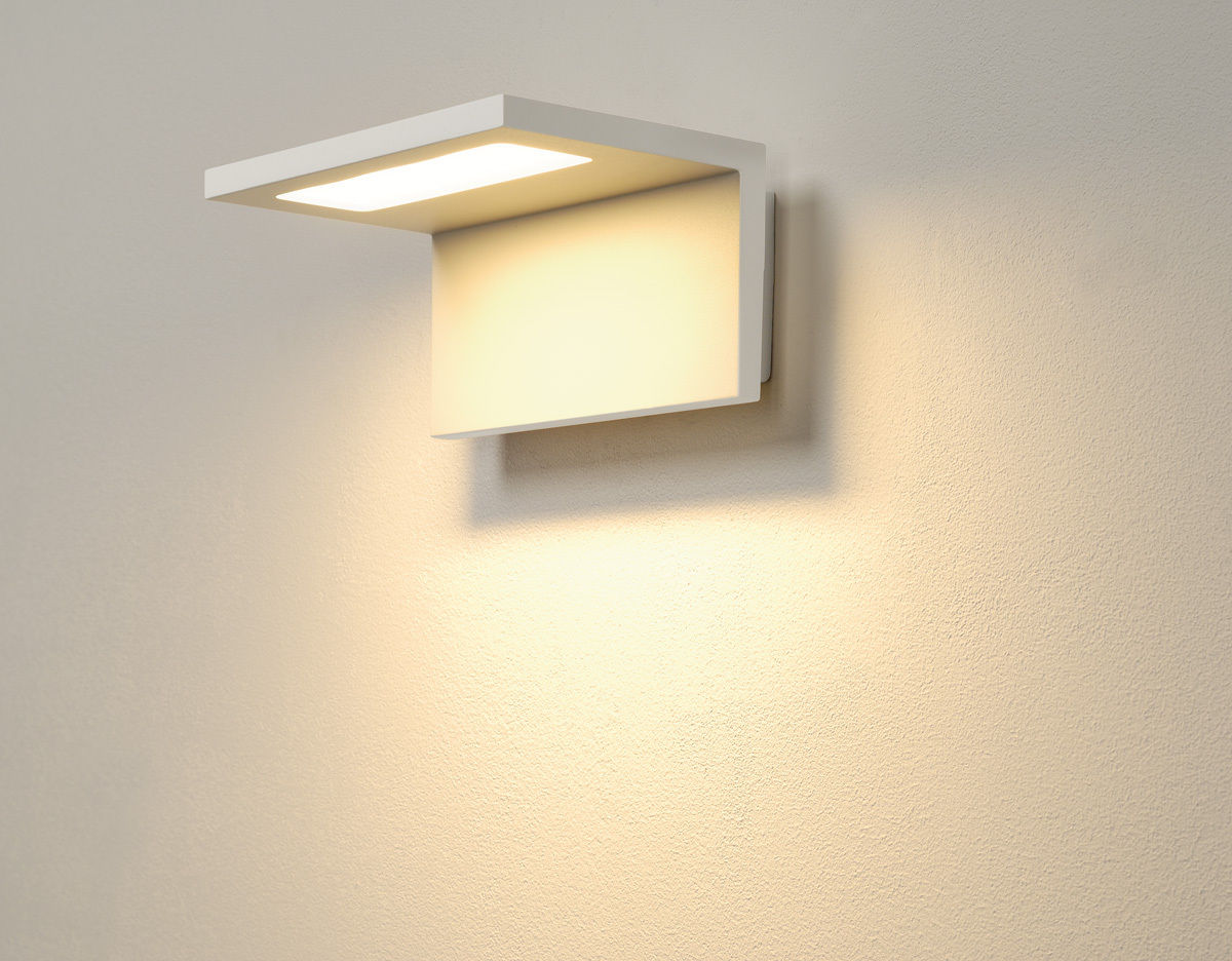 Slv Angolux, Applique Exterieure, Blanc, Led, 7,6w, 3000k, Ip44 - Lampes Sur Pied, Murales Et De Plafond (exterieur)