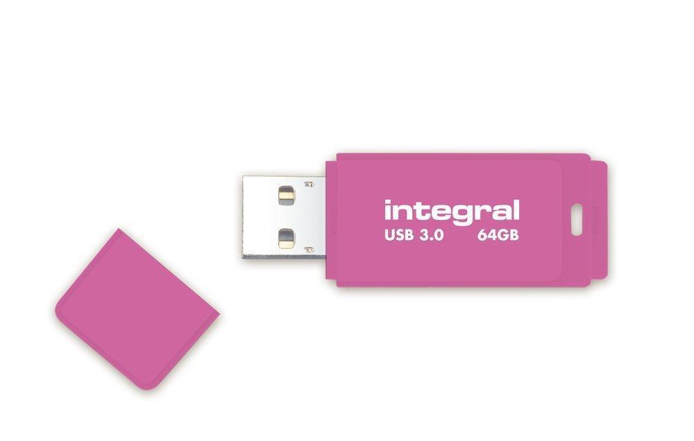 Integral Neon Cle USB 64 Go USB 30 rose