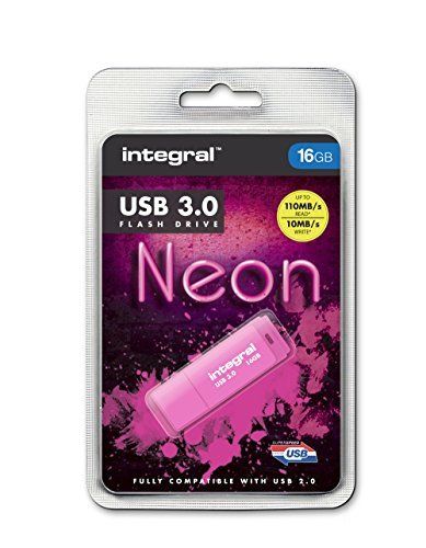 Integral Neon Cle Usb 16 Go Usb 30 Rose