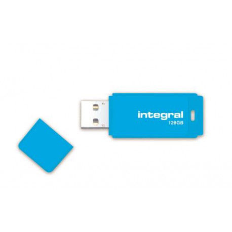 Integral Neon Cle USB 128 Go USB 20 bleu fluorescent