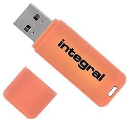 Cle USB 32 Go Neon Orange couleur Fluo Design Fin et colore pour mieux identifie le contenu de chaque cle USB USB 30 garantie 2 ans
