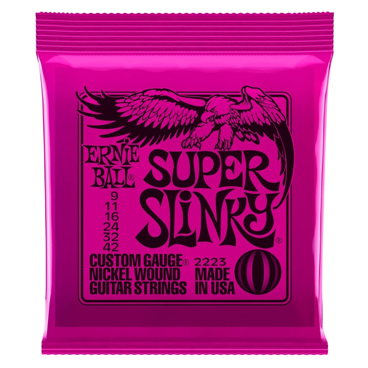 Jeu De Cordes - Ernie Ball - Ls8084 - Super Slinky - 9-42 - Pour Adulte