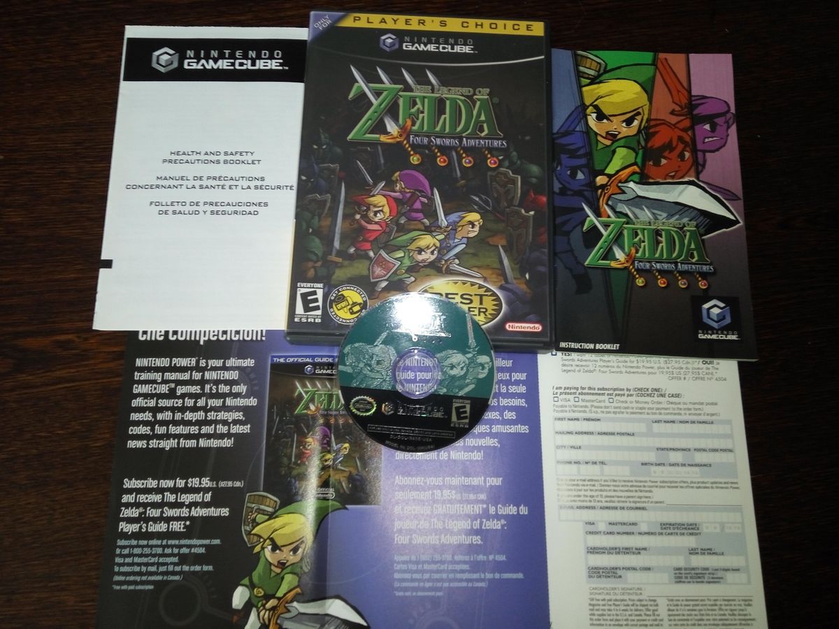 Legend Of Zelda Four Swords Adventures + Cable Ngc