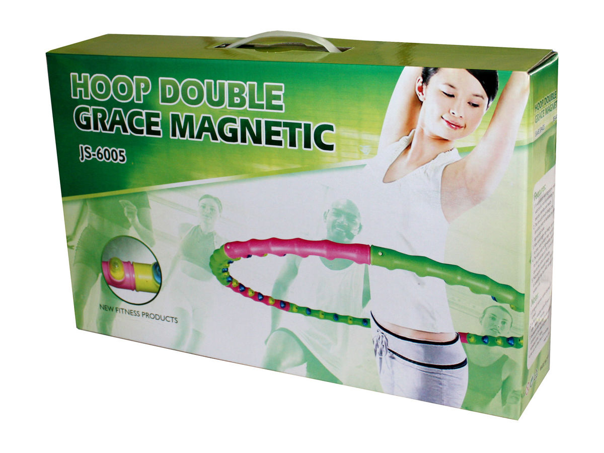 Hula Hoop Magnetic - Js-6005 - 940 Grammes - 100cm - Boules Magnetiques De Massage