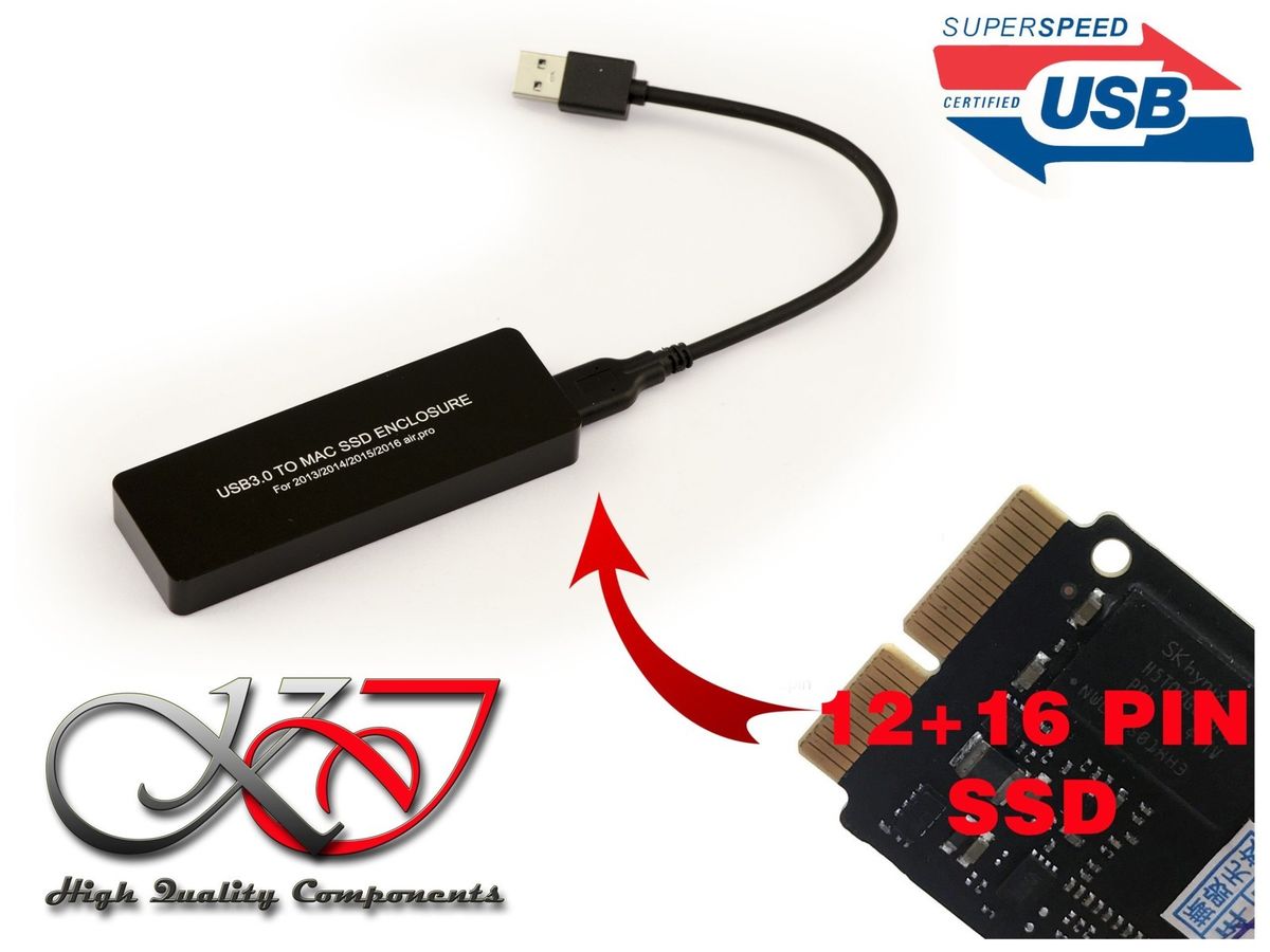 Kalea Informatique Boîtier Usb 3.0 Pour Ssd Mac 12+16 Broches (macbook 2013?2019)