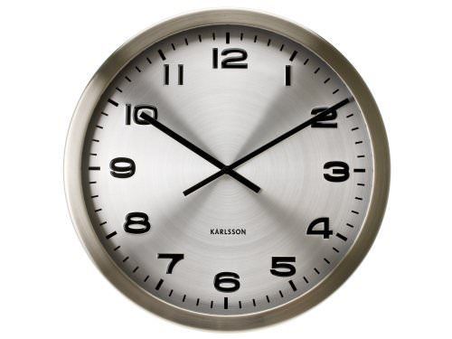 Horloge acier brosse Karlsson 50cm