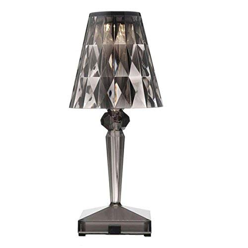 Lampe a poser LED decorative Battery gris fumee