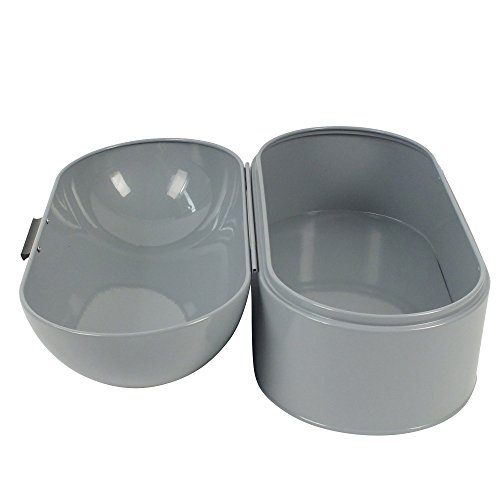 Boite a pain en metal gris 44cm