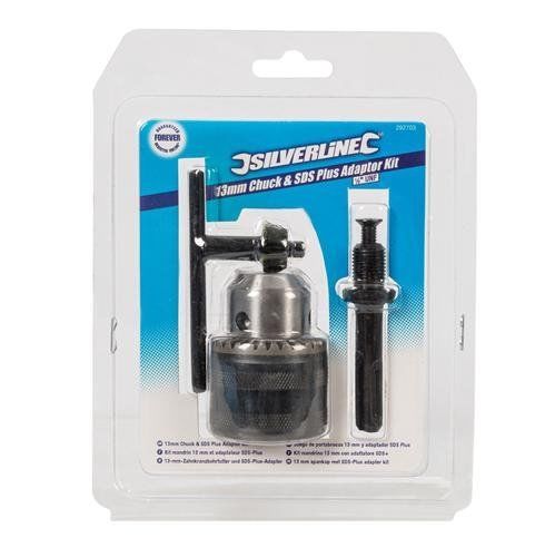 Silverline Kit Mandrin 13 Mm Et Adaptateur Sds-plus Filetage Unf 1/2