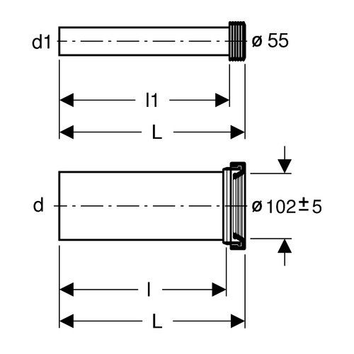 Kit de raccordement 40cm pour WC suspendu - Geberit 152.403.16.1
