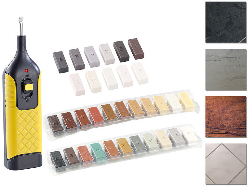 Kit De Reparation Multi-sols - Agt - 33 Batons De Cire - Pour Sols Pierre Bois Et Plastique