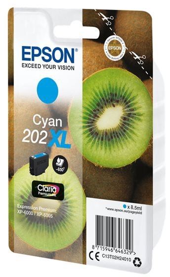 ORIGINAL Epson C13T02H24010 / 202XL - Cartouche d'encre cyan