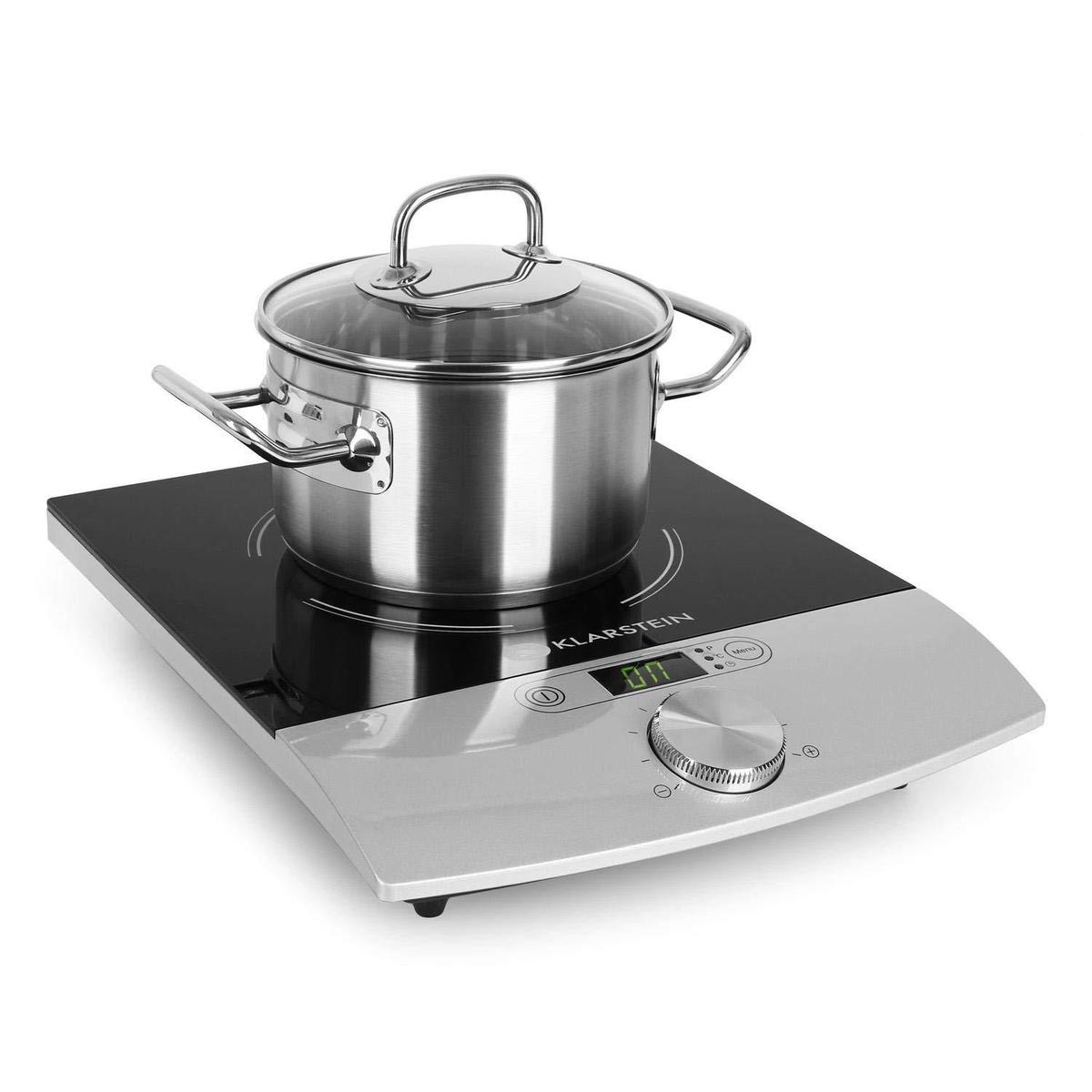 Plaque De Cuisson A Induction Klarstein Varicook Single 1800w 10 Niveaux Pour Plats De 12 26cm O